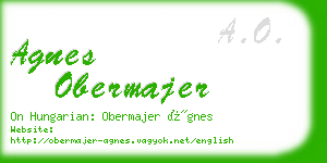 agnes obermajer business card